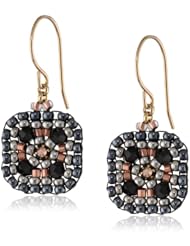 Miguel Ases Small Square Drop Earrings