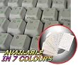 THAI KEYBOARD STICKERS WITH GREEN LETTERING ON TRANSPARENT BACKGROUND