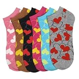 Lot Of 3 Pairs Womens Hearts Anklet Ped Socks (9-11)