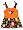 Rubbies - Toddler Girls Sundress, Orange, Black (Size 2T)