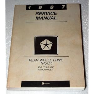 1987 DODGE TRUCK D & W 150-350, RAMCHARGER Factory Service Manual (Rear Wheel Drive Truck)