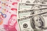 Wallmonkeys Peel and Stick Wall Graphic - Chinese Yuan and Us Dollar - 24"W x 16"H