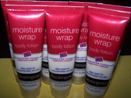 Lot of 7 Neutrogena Moisture Wrap Body Lotion 1.0 Fl Oz Each (Neutrogena Moisture Wrap)