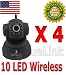 4x Db Power Wireless/wired Pan & Tilt Ip Camera Security Network Wifi Camera with Night Vision - Black Newest Model Free Extra Network Cable!!!