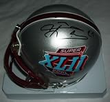 Brandon Jacobs Autographed Super Bowl XLII Mini Helmet W/PROOF, Picture of Brandon Signing For Us, New York Giants