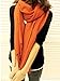 Aiyue Paradise Kiss Womens Winter Long Soft Warm Tartan Check Plaid Striped Scarve Solid Pashmina Scarf Wrap Valentine's Gifts (orange)
