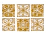 from Present Time UK PT Coaster Set Flower Web Ceramic Gold (Model HM0483)