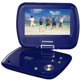 Sylvania SDVD7037 7-Inch Portable DVD Player with Swivel Screen - Blue by
