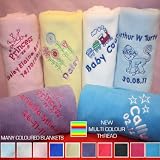 from VIP BABIES PERSONALISED BABY BLANKET BOY GIRL PINK/BLUE GREAT GIFT