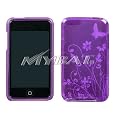 Purple Butterfly Flower Flexi Skin Case for Apple iPod Touch 2nd, 3rd Generation
