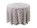 Pack of 2 Country Bistro Black & White Round Checkered Table cloths 96"