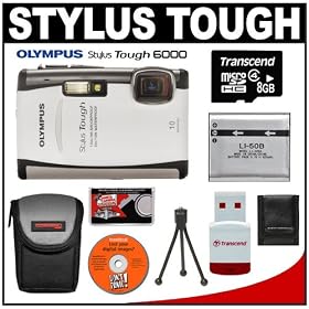 Olympus Stylus TOUGH 6000 Shockproof & Waterproof Digital Camera (White) + 8GB microSD Card + Spare Li 50B Battery + Case + Cameta Bonus Accessory Kit Olympus Stylus TOUGH-6000 Shockproof & Waterproof Digital Camera (White) + 8GB microSD Card + Spare Li-50B Battery + Case + Cameta Bonus Accessory Kit