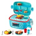 Pretend Play Mini Sizzlin Kitchen for Children with Toy Play Food, Pots, Pans and lots more!