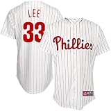 MLB Majestic Cliff Lee Philadelphia Phillies Youth Replica Screen Jersey - White (Medium)