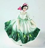 c1993 Royal Doulton figurine HN3218 - Sunday Best - small size - Green floral dress - GC17 c1993 Royal Doulton figurine HN3218 - Sunday Best - small size - Green floral dress - GC17