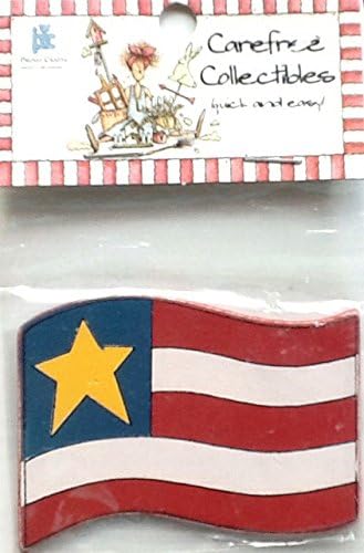 Wooden Flag Prepainted 2" x 3" ~ Decorations Arts Crafts Scrapbook Embellishment Frame Decor Album Cover