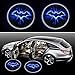 HAMIST Night Cold Blue bat batman Black Wireless car door LED projection projector light courtesy welcome logo shadow ghost light laser projector Magnet Sensor - 2 X Black Cover