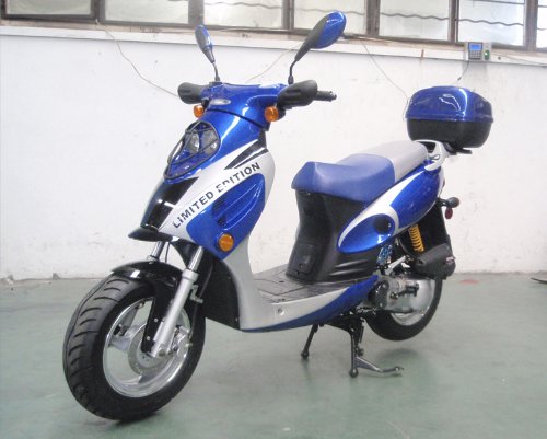 Roketa MC-T07-12 BLUE Gas 2 Stroke 49cc Moped Scooter w/ Trunk