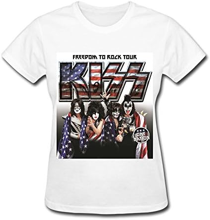 Women's White T Shirt Kiss Tour 2016 Live Concert
