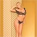 8431 Underwire Bra & Thong, Black, Large