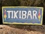 AGED "TIKI BAR" SIGN HAND CARVED & HAND PAINTED - DECOR