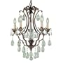 Murray Feiss F1882/5BRB Maison de Ville Five-Light Mini DuoMount Chandelier, British Bronze with Prismatic Glass Crystals