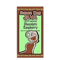 Brown Dog Java's Chocolate Raspberry flavored ground coffee, flavored with 100% natural flavors, 12 oz package
