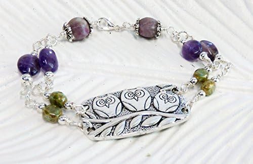 Charm Bracelets For Girls Hoot Owl Purple Jewelry Christmas Present For Women