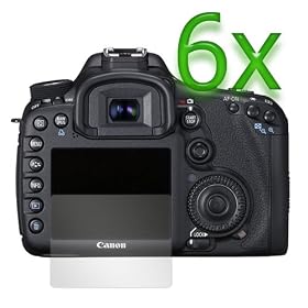 GTMax 6 LCD Screen Protector - 3.1/1.9 Inch for Canon Digital SLR EOS 7D