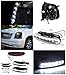 Yukon XL Denali Black Projector Headlights+Driving LED Fog Lamps
