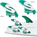 FCS S-25 Medium Simon Anderson Performance Core Surfboard Tri Fin Set - Green/White