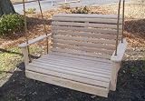 3 ft. Cypress Porch Swing with Natural Manila Ropes