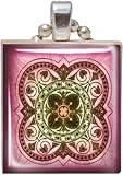 Game Tile Pendant 1/Pkg-Bolly Rose