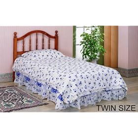 Oak Stain Twin Head Board Headboard Bed Frame Set from Footboards