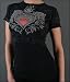 Sinful Clothing - Love Guns Baby Tee in Black