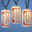 Set of 10 Anheuser-Busch Budweiser Beer Can Christmas Lights - Green Wire