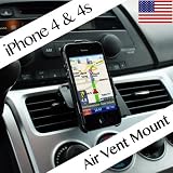 Techno Earth Car Air Vent Phone Holder Compatible With Apple iPhone 4 iPhone 4S AT&T, Sprint, Version 16GB 32GB 64GB