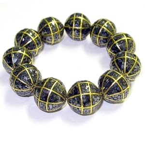 Sterling Silver Black Diamond Pave Beaded Cord Bracelet Handmade Jewelry