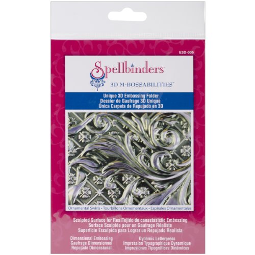 Spellbinders M-Bossabilities 3D Embossing Folder, Ornamental Swirls