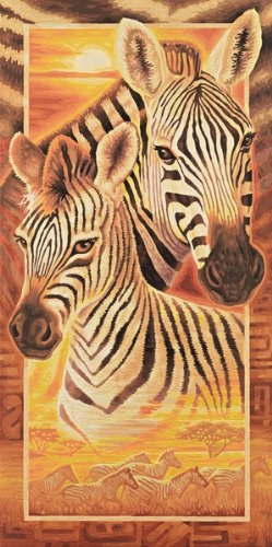 Schipper 60 922 0473 - Malen nach Zahlen, Zebras, 40x80 cm Preisvergleich