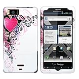 Motorola Droid X2 MB870 Hard Shell Protector Cover Case - Heart in Vines