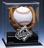 BALTIMORE ORIOLES AUTOGRAPH BASEBALL DISPLAY CASE w/ GLOVE