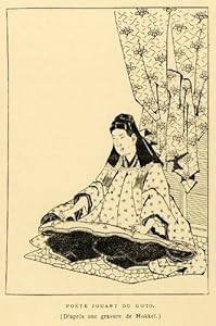 ngraving Japanese Poet Koto Hokkei Hokusai