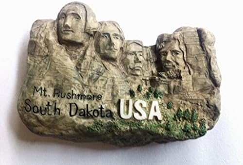 Refrigerator Magnets of Place USA South Dakota 'Mt.Rushmore' 3D Handmade Resin Souvenir Gift Color Handpainted 2 x 2.5 inches