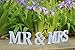 Meriton MR & MRS Wooden Letters Wedding Decoration/Present (White)