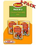 Shan Chicken Tikka BBQ Mix Masala Seasoning 1.75oz., 50g (3-Pack) Free Recipe Included Exclusive From AllRegionWorld