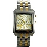 Trump Mens Calendar Subdial Watch TwoTone Quartz
