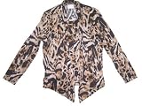 Alfred Dunner Taste of Morocco Animal Print Drape Cardigan Sweater