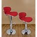 Modern Set of (2) Brand New Cherry Red Swivel Leather Bar Stool Pub Barstool