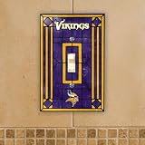 Minnesota Vikings - NFL Art Glass Single Switch Plate Cover